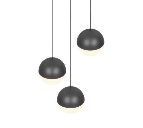 Lámpara de techo colgante Trio Senta LED antracita 3000K 150cm R33553342