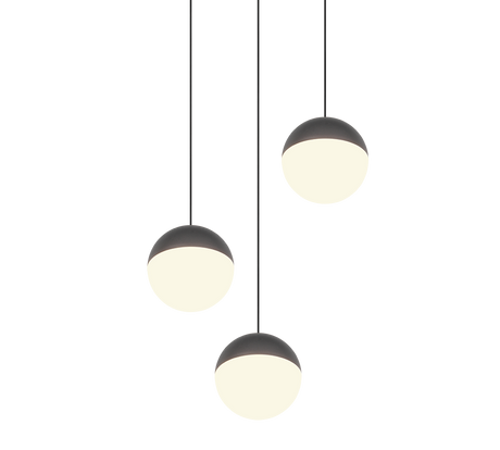 Lámpara de techo colgante Trio Senta LED antracita 3000K 150cm R33553342