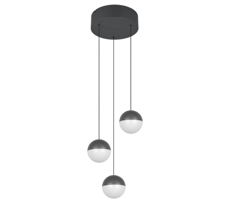 Lámpara de techo colgante Trio Senta LED antracita 3000K 150cm R33553342