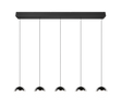 Lámpara de techo colgante Trio Senta LED cromo 4000K 150cm R33555106