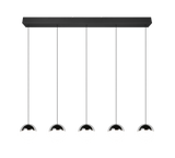 Lámpara de techo colgante Trio Senta LED cromo 4000K 150cm R33555106