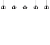 Lámpara de techo colgante Trio Senta LED cromo 4000K 150cm R33555106