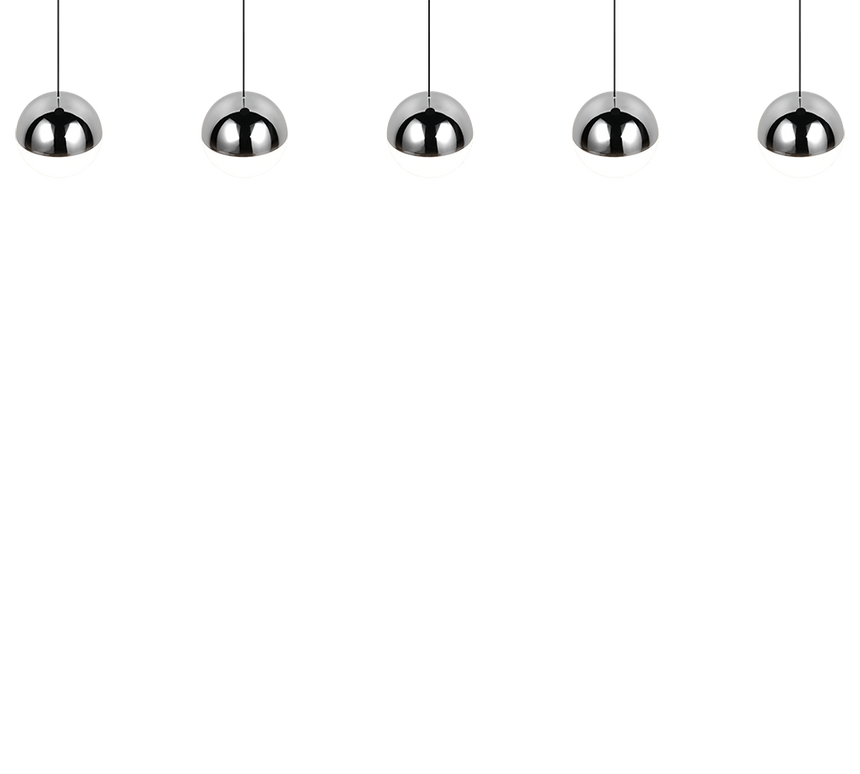 Lámpara de techo colgante Trio Senta LED cromo 4000K 150cm R33555106