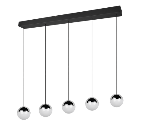Lámpara de techo colgante Trio Senta LED cromo 4000K 150cm R33555106