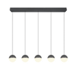 Lámpara de techo colgante Trio Senta LED antracita 3000K 150cm R33555142