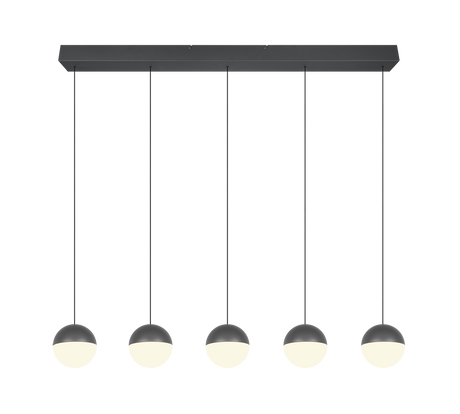 Lámpara de techo colgante Trio Senta LED antracita 3000K 150cm R33555142