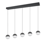 Lámpara de techo colgante Trio Senta LED antracita 3000K 150cm R33555142
