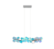 Lámpara de techo colgante Trio Pulse LED transparent iridescent 4000K 150cm R336