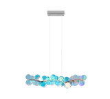 Lámpara de techo colgante Trio Pulse LED transparent iridescent 4000K 150cm R336