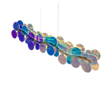 Lámpara de techo colgante Trio Pulse LED transparent iridescent 4000K 150cm R336