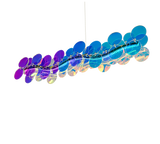 Lámpara de techo colgante Trio Pulse LED transparent iridescent 4000K 150cm R336