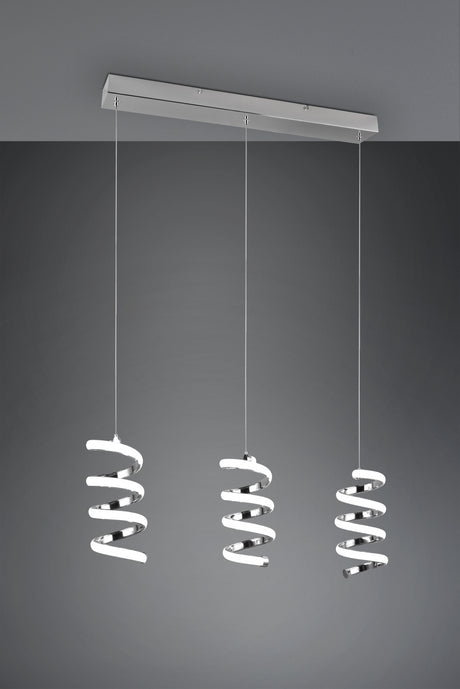 Lámpara de techo colgante Trio Laola LED cromo 4000K 150cm R34183106