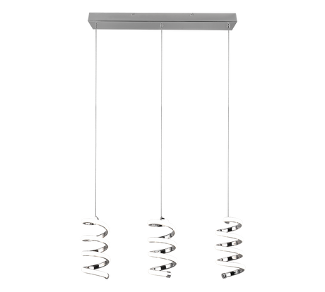 Lámpara de techo colgante Trio Laola LED cromo 4000K 150cm R34183106