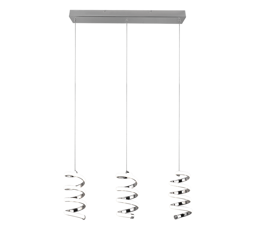 Lámpara de techo colgante Trio Laola LED cromo 4000K 150cm R34183106