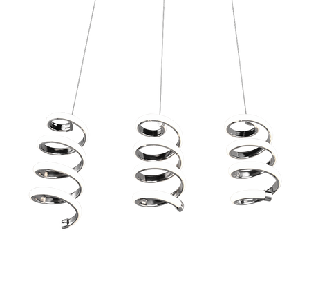 Lámpara de techo colgante Trio Laola LED cromo 4000K 150cm R34183106