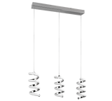 Lámpara de techo colgante Trio Laola LED cromo 4000K 150cm R34183106