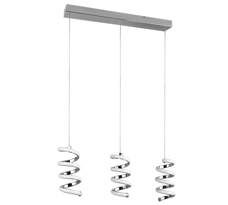 Lámpara de techo colgante Trio Laola LED cromo 4000K 150cm R34183106