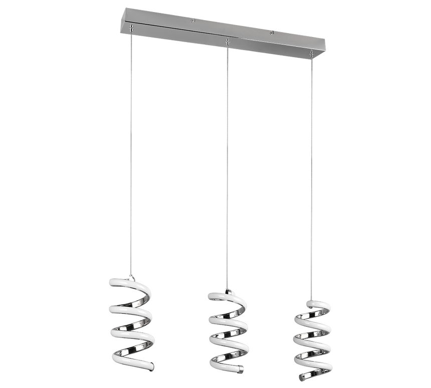 Lámpara de techo colgante Trio Laola LED cromo 4000K 150cm R34183106
