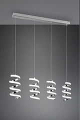 Lámpara de techo colgante Trio Laola LED cromo 4000K 150cm R34184106