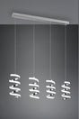 Lámpara de techo colgante Trio Laola LED cromo 4000K 150cm R34184106
