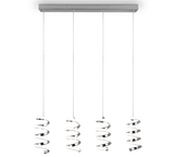 Lámpara de techo colgante Trio Laola LED cromo 4000K 150cm R34184106
