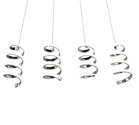 Lámpara de techo colgante Trio Laola LED cromo 4000K 150cm R34184106