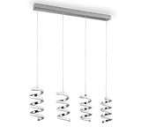 Lámpara de techo colgante Trio Laola LED cromo 4000K 150cm R34184106