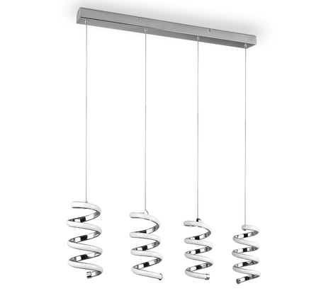Lámpara de techo colgante Trio Laola LED cromo 4000K 150cm R34184106