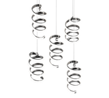 Lámpara de techo colgante Trio Laola LED cromo 4000K 150cm R34185306