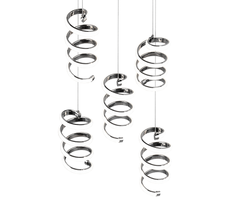 Lámpara de techo colgante Trio Laola LED cromo 4000K 150cm R34185306