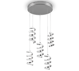 Lámpara de techo colgante Trio Laola LED cromo 4000K 150cm R34185306