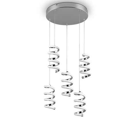 Lámpara de techo colgante Trio Laola LED cromo 4000K 150cm R34185306