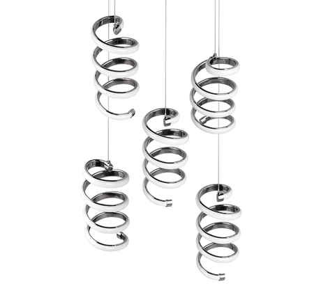 Lámpara de techo colgante Trio Laola LED cromo 4000K 150cm R34185306