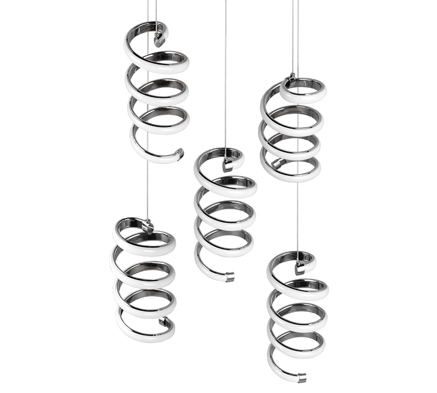 Lámpara de techo colgante Trio Laola LED cromo 4000K 150cm R34185306