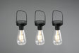 Lámpara colgante de exterior Trio Campus LED negro mate solar IP44 23,5cm R35146