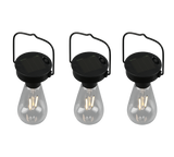 Lámpara colgante de exterior Trio Campus LED negro mate solar IP44 23,5cm R35146