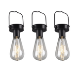 Lámpara colgante de exterior Trio Campus LED negro mate solar IP44 23,5cm R35146