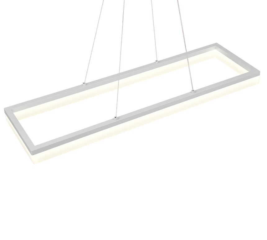 Lámpara de techo colgante Trio Camino LED blanco mate 4000K 150cm R35771131