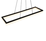 Lámpara de techo colgante Trio Camino LED negro mate 3000K 150cm R35771132