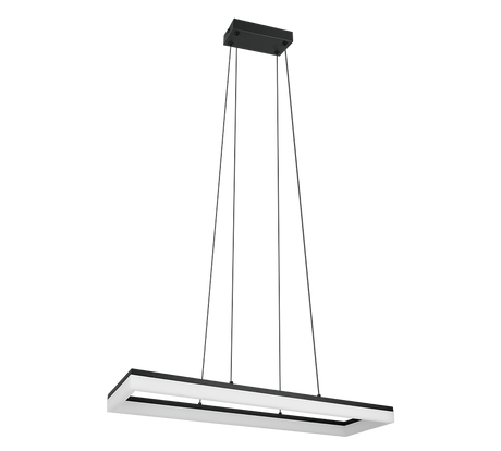Lámpara de techo colgante Trio Camino LED negro mate 3000K 150cm R35771132