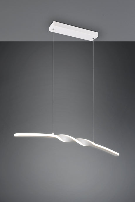 Lámpara de techo colgante Trio Ginko LED blanco mate 4000K 150cm R35791131