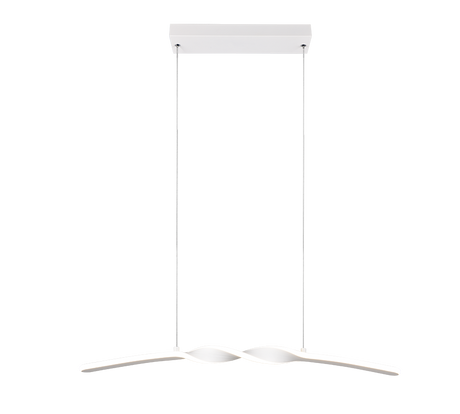 Lámpara de techo colgante Trio Ginko LED blanco mate 4000K 150cm R35791131