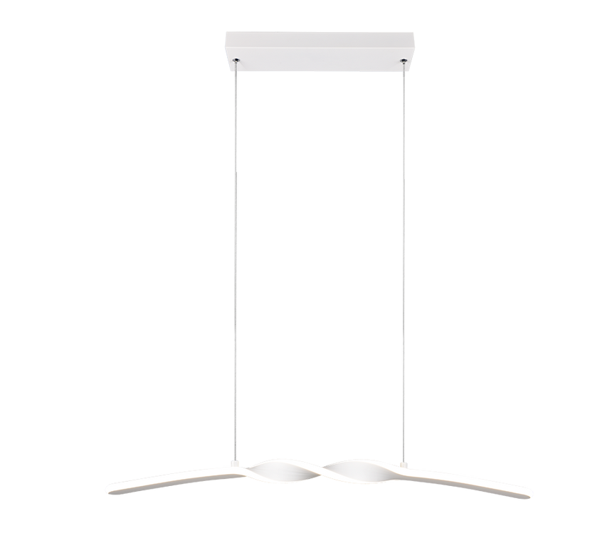 Lámpara de techo colgante Trio Ginko LED blanco mate 4000K 150cm R35791131