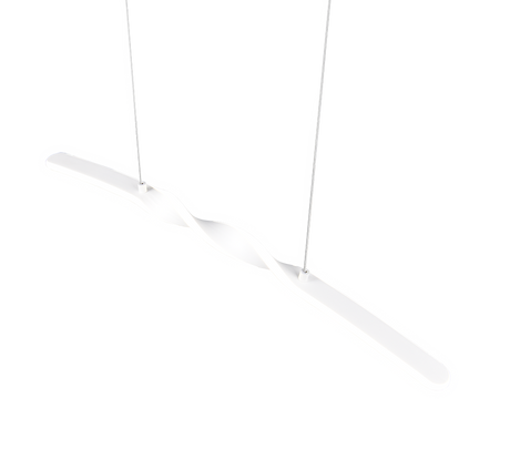 Lámpara de techo colgante Trio Ginko LED blanco mate 4000K 150cm R35791131
