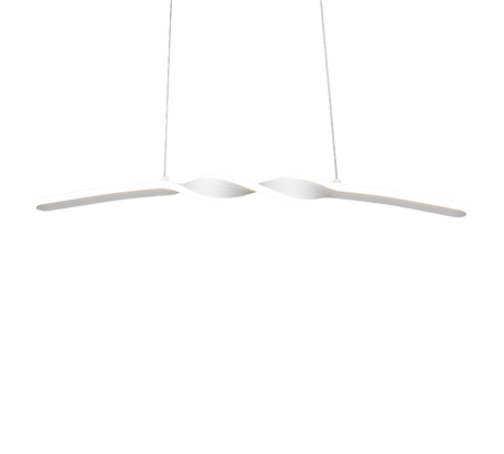 Lámpara de techo colgante Trio Ginko LED blanco mate 4000K 150cm R35791131