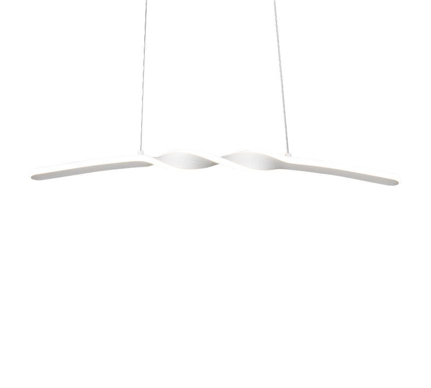 Lámpara de techo colgante Trio Ginko LED blanco mate 4000K 150cm R35791131