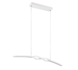 Lámpara de techo colgante Trio Ginko LED blanco mate 4000K 150cm R35791131