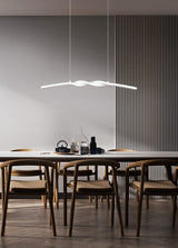 Lámpara de techo colgante Trio Ginko LED blanco mate 4000K 150cm R35791131