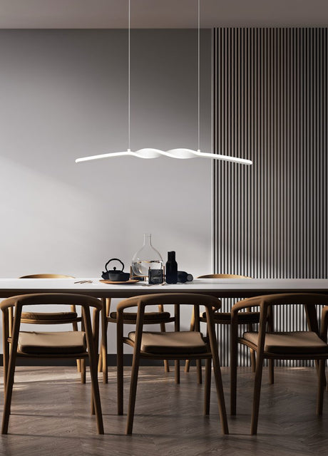 Lámpara de techo colgante Trio Ginko LED blanco mate 4000K 150cm R35791131