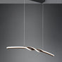Lámpara de techo colgante Trio Ginko LED negro mate 3000K 150cm R35791132